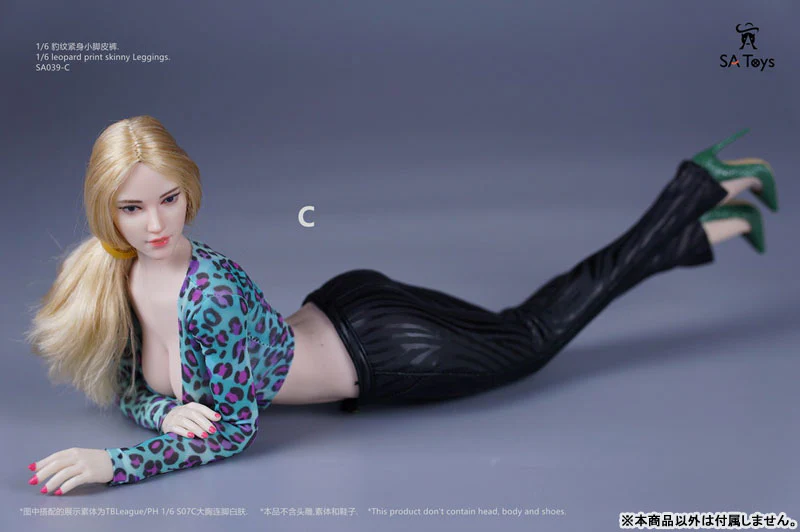 1/6 Leopard Print Skinny Leggings C (DOLL ACCESSORY) - Image 2