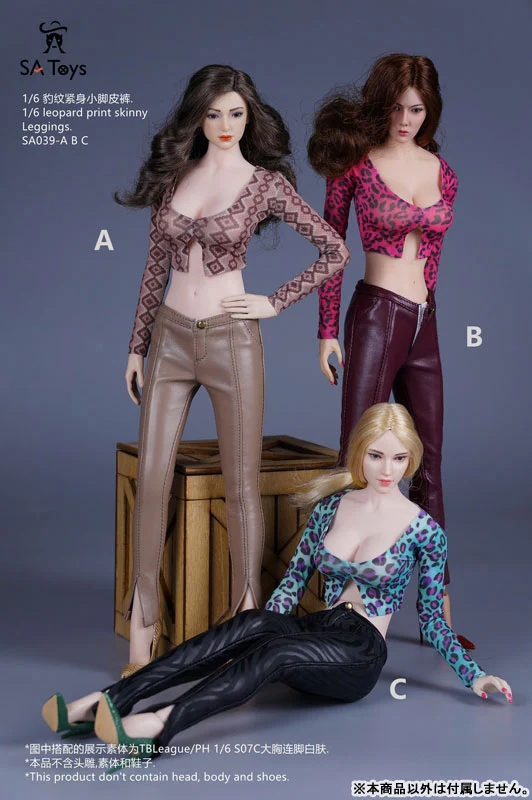 1/6 Leopard Print Skinny Leggings C (DOLL ACCESSORY) - Image 4