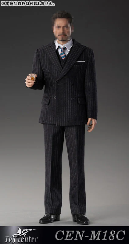 1/6 Male Outfit English Gentleman Striped Suit C (DOLL ACCESSORY) - Image 11