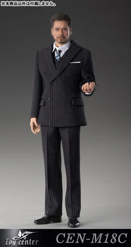1/6 Male Outfit English Gentleman Striped Suit C (DOLL ACCESSORY) - Image 8