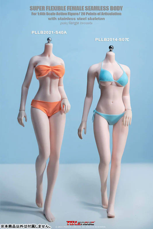 1/6 Super Flexible Female Seamless Body Pale Large Bust Tall/Slender Body Ankles Seamless S40A - Image 2
