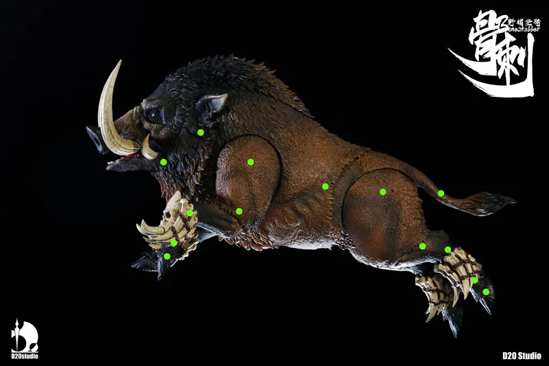 Battle Boar - Bone Spikes - Brown - 1/12 (D20studio) - Image 5