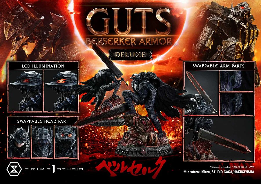Berserk - Guts - Ultimate Premium Masterline - 1/4 - Berserker Armor, Grunbeld VS Guts, DX Version (Prime 1 Studio) - Image 7