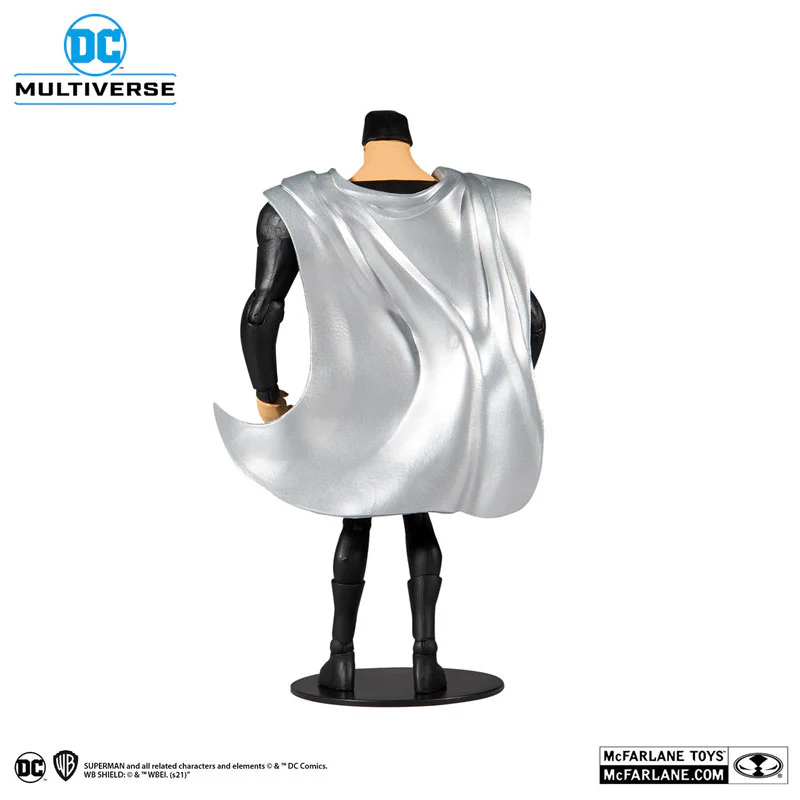 "DC Comics" DC Multiverse 7 Inch Action Figure #118 Superman (Black Suit) - Image 4