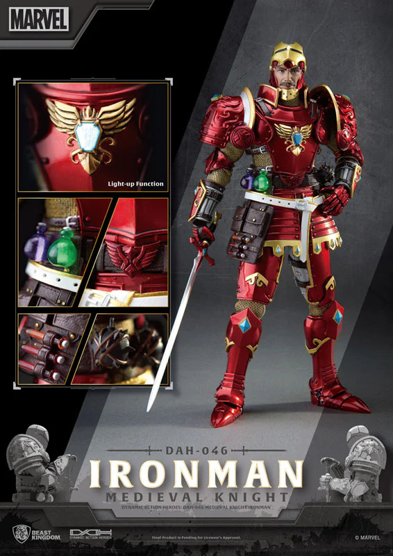 Dynamic Action Heroes #046 "Marvel Comics" Iron Man (Medieval Knight) - Image 3