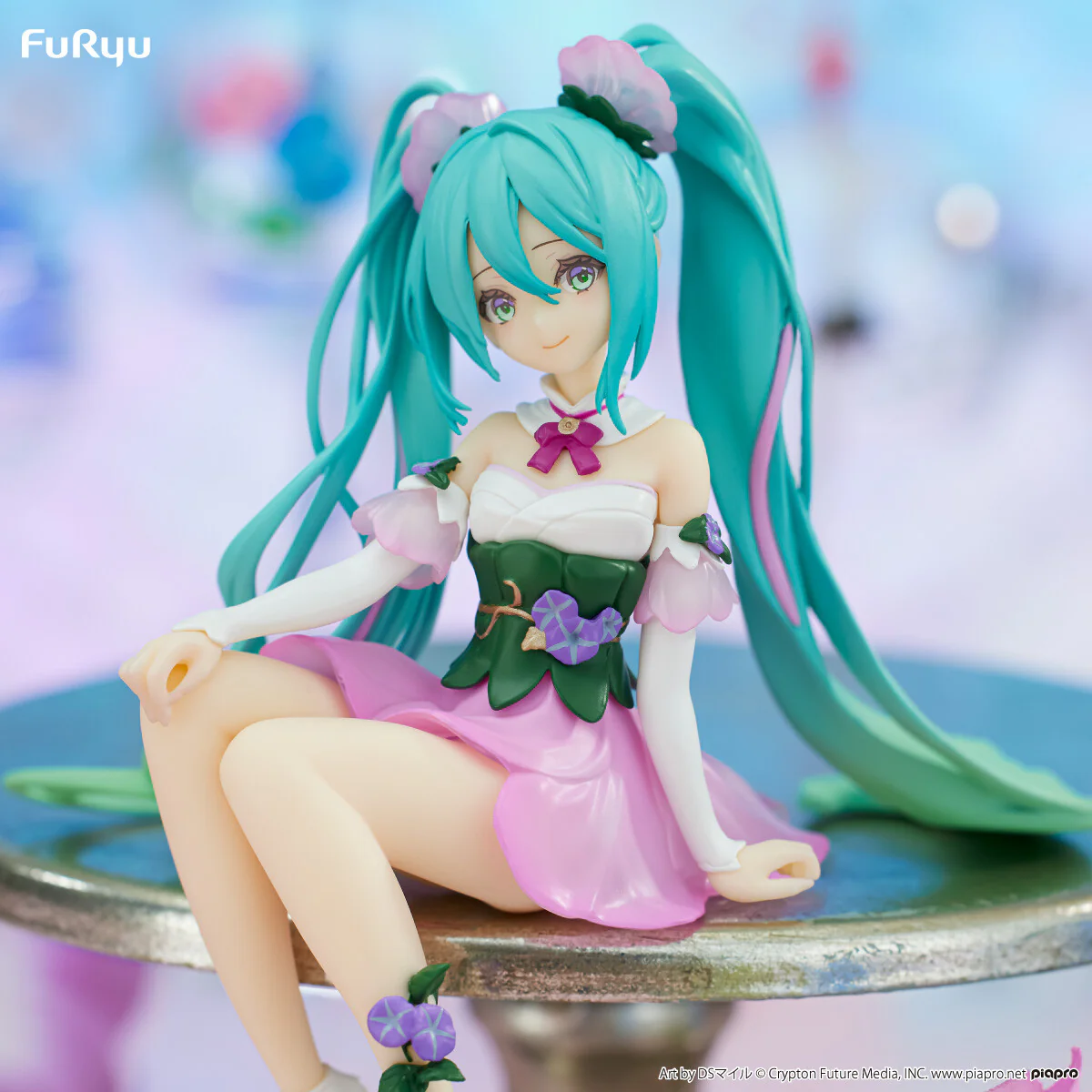 Piapro Characters - Hatsune Miku - Flower Fairy - Noodle Stopper Figure - Asagao, Pink ver. (FuRyu) - Image 2