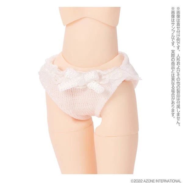 Picco Neemo Wear 1/12 Ribbon Lace Panties set White x White, White x Mint Green (DOLL ACCESSORY)