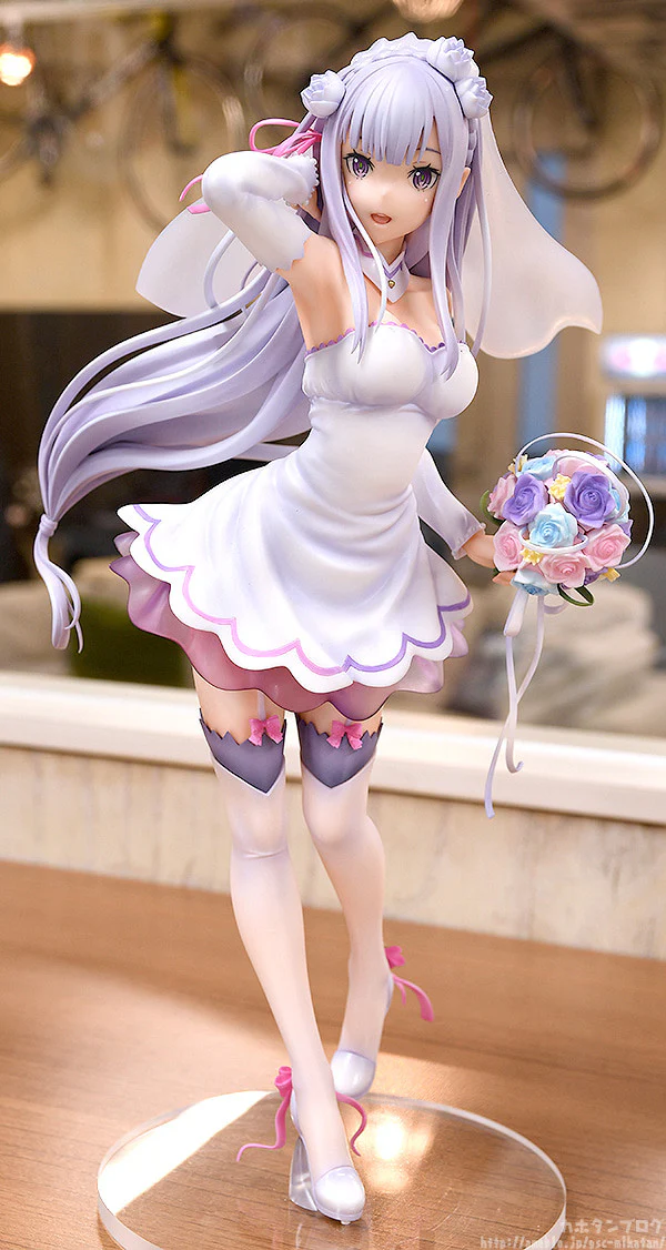 Re:Zero kara Hajimeru Isekai Seikatsu - Emilia - 1/7 - Wedding Ver. - 2024 Re-release (Phat Company) - Image 4