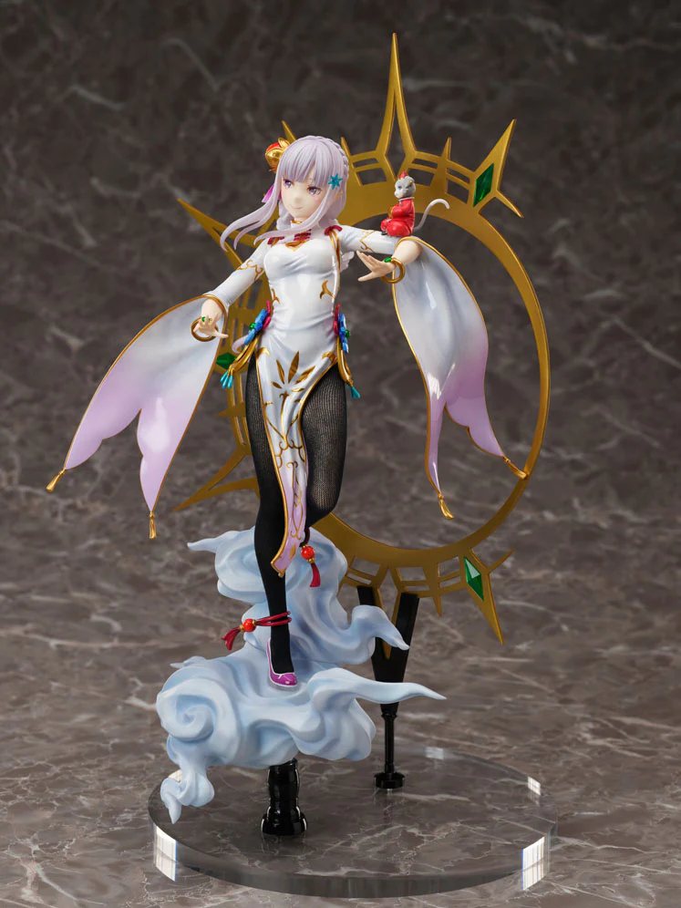 Re:Zero kara Hajimeru Isekai Seikatsu - Emilia - Puck - F:Nex - 1/7 - China Dress Ver. (FuRyu) [Shop Exclusive] - Image 4