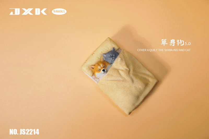Small Cat & Dog Sleeping in Bed - Image 6