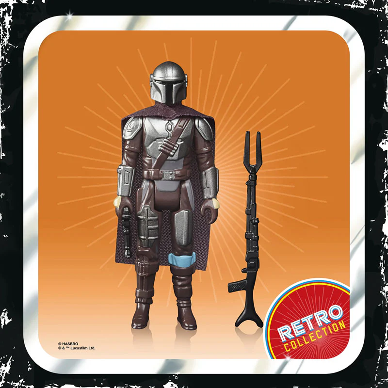 "Star Wars" "RETRO Series" 3.75 Inch Action Figure Mandalorian (Beskar) "Mandalorian"