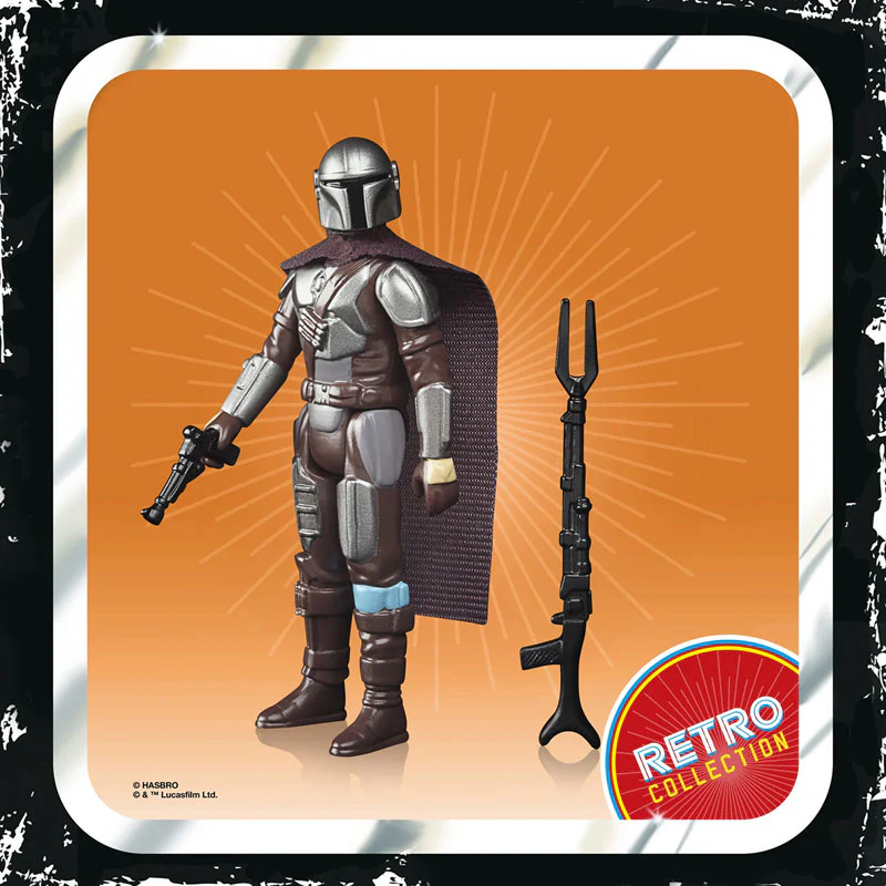 "Star Wars" "RETRO Series" 3.75 Inch Action Figure Mandalorian (Beskar) "Mandalorian" - Image 2